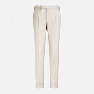 Sand Slim Leg Tapered Trousers